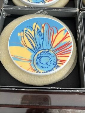 ANDY WARHOL x Rosenthal Studio-Line 'Daisies' 3" Coasters / Cup Covers SET OF 4